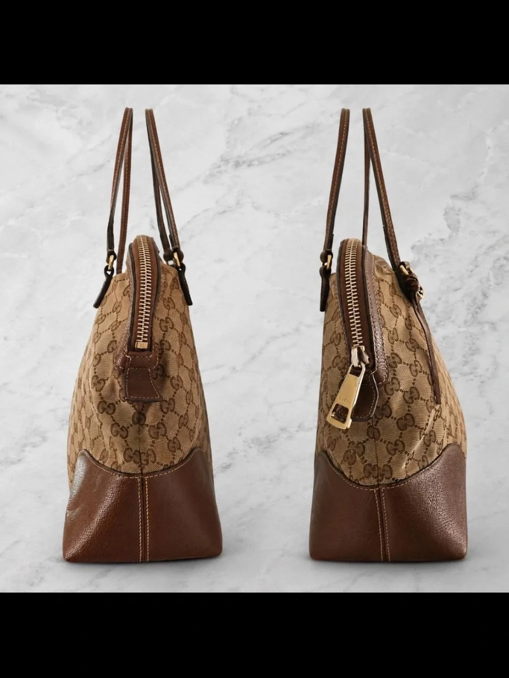 Gucci Brown GG Canvas Top-Handle Bag